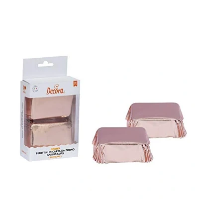 Afbeelding van Mini Plumcake Bakvorm Rose Goud 80x50x32(h) mm 20 stuks
