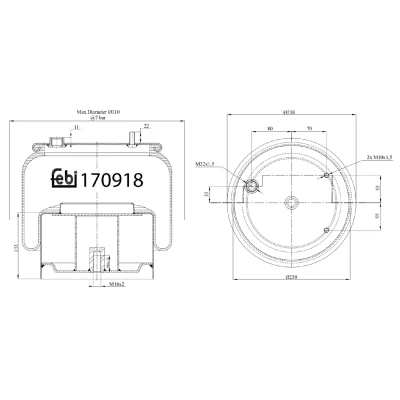 Afbeelding van Febi Bilstein Veerbalg 170918