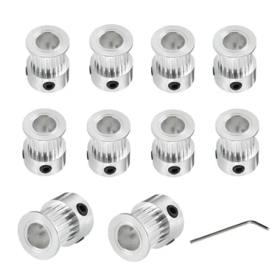 Afbeelding van BZ 3D GT2 Poelie,GT2 Katrol 20 Tanden 8mm Boring,Breedte 10mm,20 Teeth Bore Pulley Riemschijf voor 9mm/10mm Breedte Tandriem Distributieriemen Printer.(10 stuks)