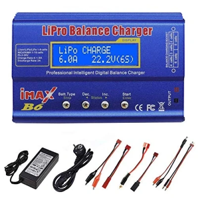 Afbeelding van Lipo oplader, 80W oplader Balancer, 6A Balance High Power Charger, voor LiPo/Li Ion/Life (1 6S), NiMH/NiCd 15S), RC Hobby Lader LED met Voedingseenheid