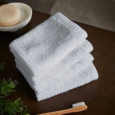 Afbeelding van Catherine Lansfield Sneldrogend Katoen 4 Pack Gezichtsdoek Wit