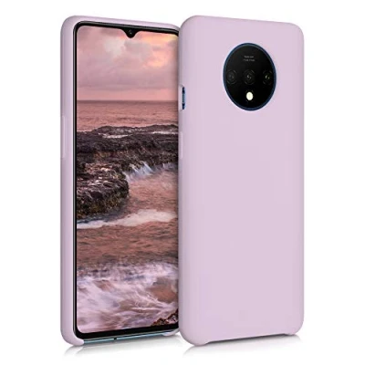 Afbeelding van kwmobile telefoonhoesje geschikt voor OnePlus 7T Hoesje met siliconen coating Smartphone case in mauve