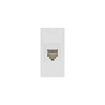 Afbeelding van Maclean LAN contactdoos CAT.6 Universele netwerkcontactdoos Modulaire wandcontactdoos Inbouw (LAN contactdoos, wit)