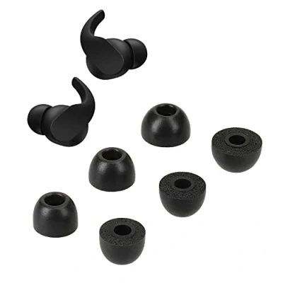 Afbeelding van kwmobile 6x cover voor oordopjes geschikt Beats Fit Pro Van memory foam in zwart Maat S, M en L