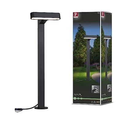 Afbeelding van Paulmann 94546 Plug &amp; Shine LED buitenverlichting bolderlamp Ito horizontaal IP65 incl. 1x6 watt dimbaar antraciet metaal, 3000K