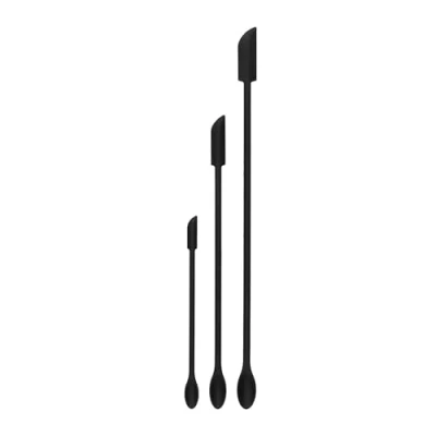 Afbeelding van Krumble Flessenlikker set van 3 Siliconen Zwart