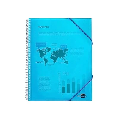 Afbeelding van Liderpapel Presentatiemap met spiraalbinding, 20 hoezen van polypropyleen, DIN A4, blauw