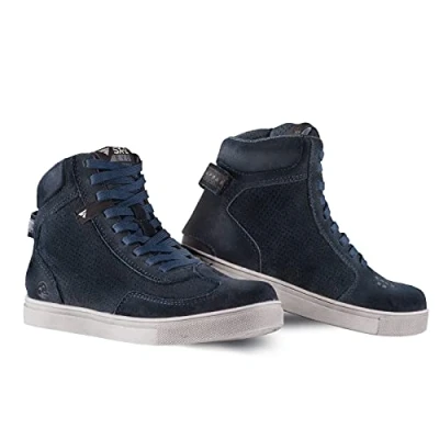 Afbeelding van SHIMA SX 2 EVO Lady Motorschoenen voor dames, ademend, versterkt leer, biker motorlaarzen dames met enkelsteun, antislip zool, schakelkussen (blauw, 37)