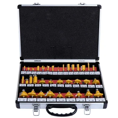 Afbeelding van WiMas 35 stuks freesfrezen, bovenste groeffrees, koffer met 6,35 mm frezen