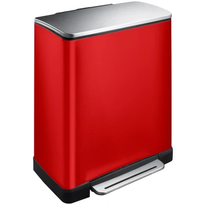 Afbeelding van Pedaalemmer EKO Recycle E Cube 46L Rood
