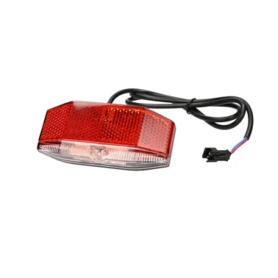 Afbeelding van windmeile Achterlicht, LED, Goede Zichtbaarheid, Zwart, Waterdicht, E Bike, Elektrische Fiets, Pedelec, 24V/36V/48V, SM 2A Stekker