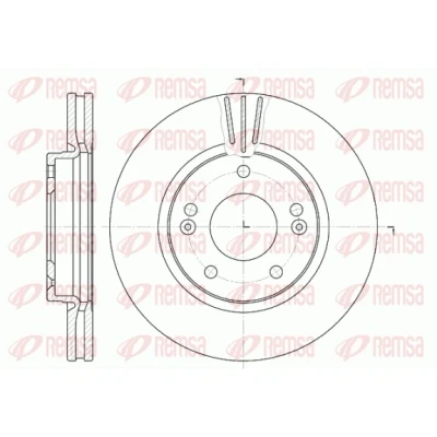 Afbeelding van REMSA Remschijf Vooras 275,8, 276mm 26,2mm 5 Geventileerd 6667.10 5171222600,5171226000,517123B000,517123B010,517123F000,BDM713820,DCA666710,230843