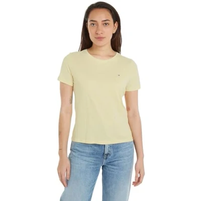 Afbeelding van Tommy Jeans Dames Tjw Soft Jersey Tee S/S Knit Tops, Citroenschil, L