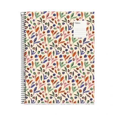 Afbeelding van Miquelrius A4 notitieboek (210 x 297 mm), 100 gelinieerde pagina&#039;s, 70 g/m², vaste kartonnen omslag, 4 kleurlinten, spiraalbinding, gaten, gelinieerd notitieboek, mooi schrijfwaren, tuin