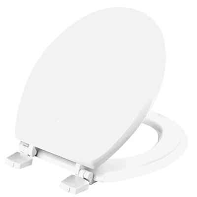 Afbeelding van Cornat WC bril &quot;Orleans&quot; klassieke witte look hoogwaardige houten kern eenvoudig ontwerp past in elke badkamer/toiletbril/wc deksel / SHA00