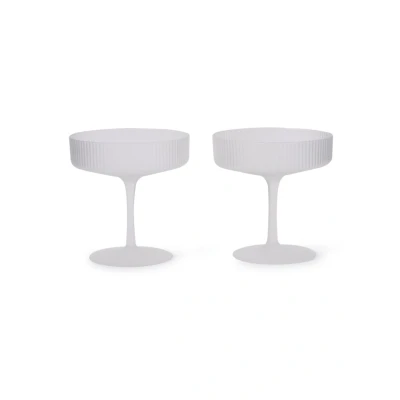 Afbeelding van ferm LIVING Ripple Champagneglazen 2 st. Frosted