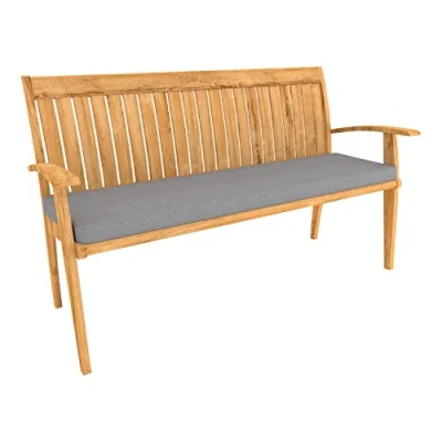 Afbeelding van POKAR Tuinbankkussen Eetbank Zitkussen Sofa Kussen voor Patio Binnen &amp; Buiten (170 x 40 5, Grijs)
