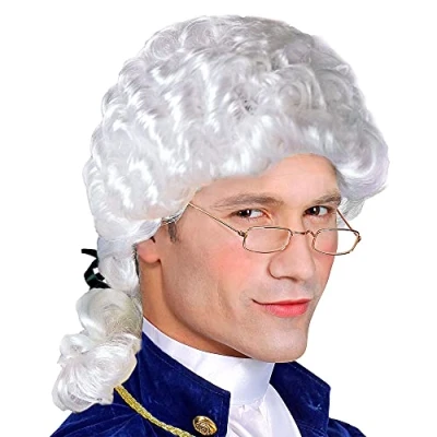 Afbeelding van Widmann Middeleeuwen &amp; Renaissance Kostuum Pruik, Markies Wit / Beige Carnavalskleding Verkleedkleding