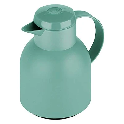 Afbeelding van Emsa F4010200 Samba thermoskan (1 liter, Quick Press sluiting, 12 uur warm, 24 koud), Groen