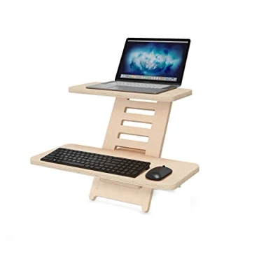 Afbeelding van Schrijftafel opzetstuk om op te staan Staande bureau Standing Desk Made in EU