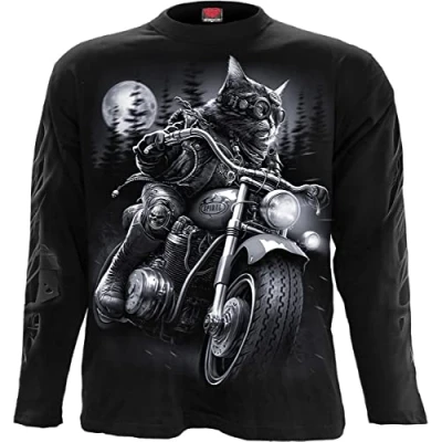 Afbeelding van Spiral Nine Lives Shirt met lange mouwen zwart M