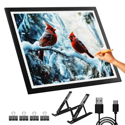Afbeelding van A3 Diamant Schilderen Licht Pad met Stand 2e Gen Tracing Light Board Tekening Box Tafel voor Wieden Vinyl Traploos Dimmen Art Borad Cricut Animatie Skeching (A3+Stand)