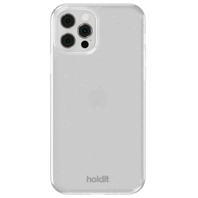 Afbeelding van Holdit Hoesje Geschikt voor iPhone 12 Pro / Glitter Case wit