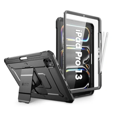 Afbeelding van Supcase hoes met screen protector geschikt voor iPad Pro 13&#039;&#039; 2024 13 inch Zwart