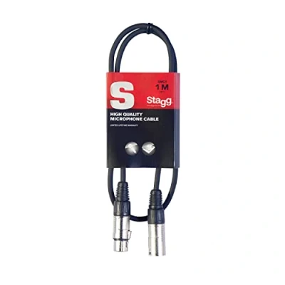 Afbeelding van Stagg SMC1 1 meter microfoonkabel XLR m naar f
