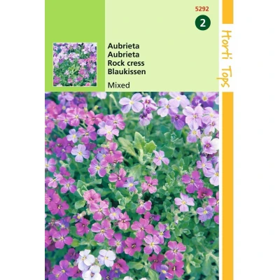 Afbeelding van 2 stuks Hortitops Aubrietia Hybrida Grandiflora Gemengd