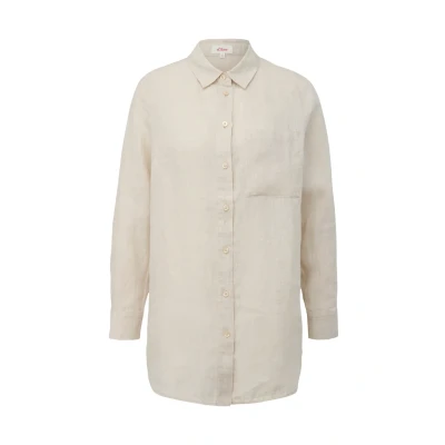 Afbeelding van s.Oliver linnen blouse lange mouwen, 8105, 40