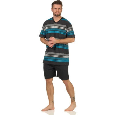 Afbeelding van Heren shortama 68570 Blauw S/48