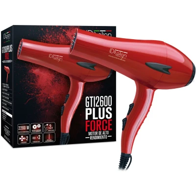 Afbeelding van Italian Design Electrical Items GTI 2600 Dryer Force PLUS Hair Styling Tool, Maat: One Size, Red