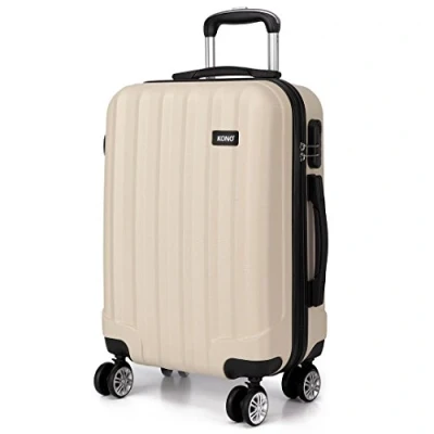 Afbeelding van Kono 20&quot; Harde Schaal Handbagage Koffers met 4 Spinner Wielen Lichtgewicht ABS Cabine Kleine Reistrolley Koffer(20&quot;, beige)