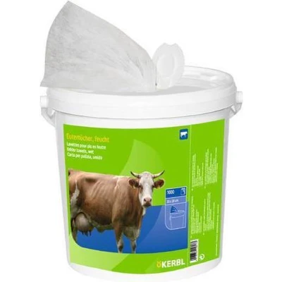 Afbeelding van Kerbl Uierdoeken 20x20cm emmer met 1000 stuks