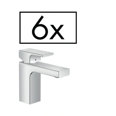Afbeelding van Hansgrohe vernis shape wastafelmengkraan 100 met pop up afvoer trekstang chroom verpakt per 6 71597000