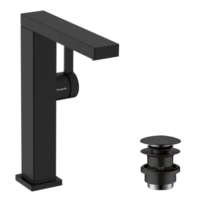 Afbeelding van Hg basin mixer 210 tecturis e fine coolst swivel sp w push open waste 73060670