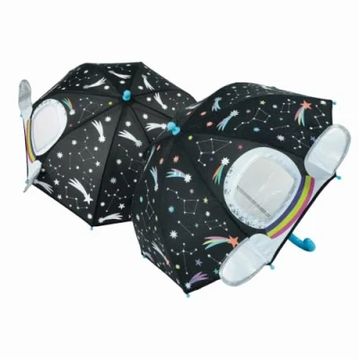 Afbeelding van Floss &amp; Rock Paraplu, Space 3D 54 cm x Ø 60 Verandert van kleur!