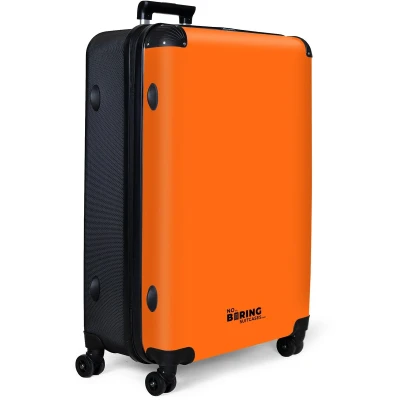 Afbeelding van NoBoringSuitcases.com® Koffer groot Reiskoffer lichtgewicht Oranje Effen Rolkoffer met 4 wielen Grote trolley XL 98 liter bagage