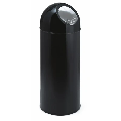 Afbeelding van Afvalbak 55ltr Pushdeksel met onderbak zwart