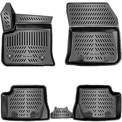Afbeelding van ELMASLINE Design 3D rubberen mattenset voor Peugeot e 208 (elektro) 2019 2024 Extra hoge rand past niet in de brander!