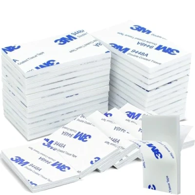 Afbeelding van CANOPUS Witte dubbelzijdige kleverige pads Heavy Duty, 48 stuks 50 mm x 30 mm, Waterdichte 3M Sticky Back Foam pads, Dikke zelfklevende voor muur, nummerplaat dashcam