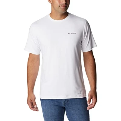 Afbeelding van Columbia Tech Trail Graphic T shirt Met Korte Mouwen Wit M Man