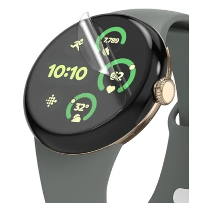Afbeelding van Ringke Dual Easy Film Compatibel met Google Pixel Watch 3 45mm, Premie Volledige Dekking Scherm Beschermer [3 Pack]