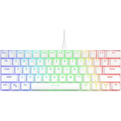 Afbeelding van Deltaco WK85R Gaming Toetsenbord Mechanisch 60% Red Switch RGB QWERTY Wit