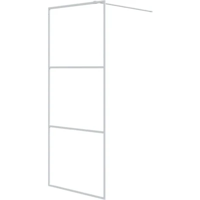 Afbeelding van Inloopdouchewand 80x195 cm transparant ESG glas wit