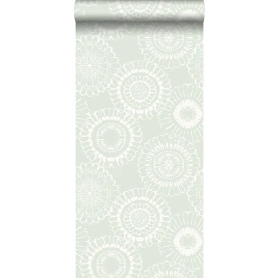 Afbeelding van Leen Bakker ESTAhome Behang Bloemen Mintgroen 53cm X 10.05 M Groen Vlies