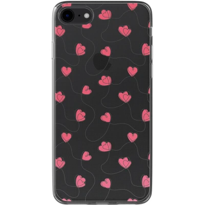 Afbeelding van imoshion hoesje Geschikt voor iPhone 7 / 8 SE (2020) (2022) Design Dusty Rose Connected Hearts