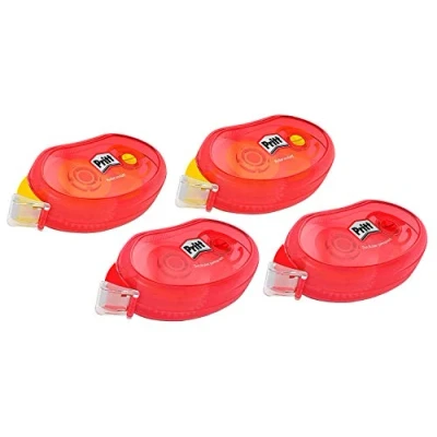 Afbeelding van Pritt Kleefroller Compact voor verwijderbare en permanente hechting, dubbelzijdige kleefband papier, karton plastic, set met 2 kleefrollers, elk niet permanent permanent.
