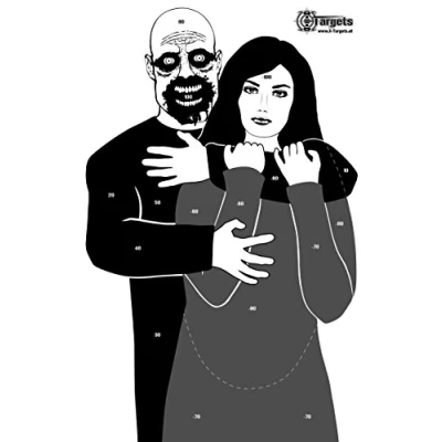 Afbeelding van Grote doelschijven Zombie Hostage Target / 53x84 cm/papier 120 g/m² (40 stuks)